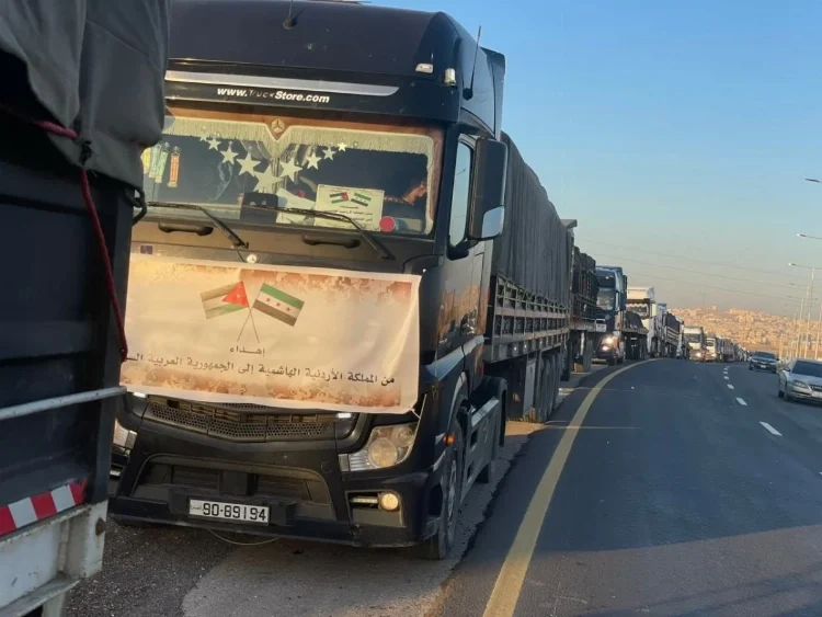 بتوجيهات ملكية سامية 51 شاحنة مساعدات أردنية إلى سوريا - عروبة الاخباري | Oroba News